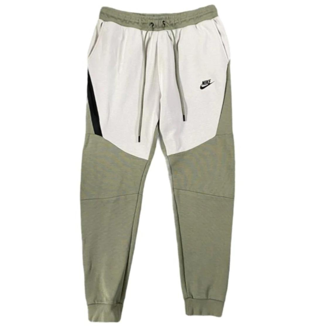 Old Season Nike Tech Fleece Joggers - Green/Marl White